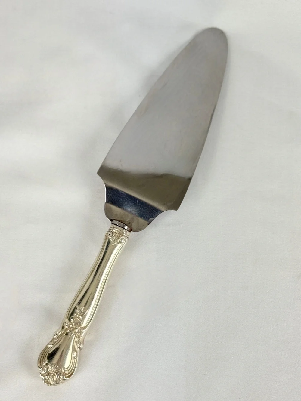 Vintage 1940 Weidlich Ancestry Sterling Silver Cake Pie Server Stainless Blade